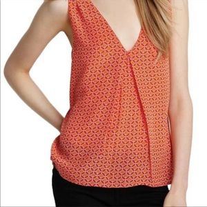 Joie orange tank top blouse size M